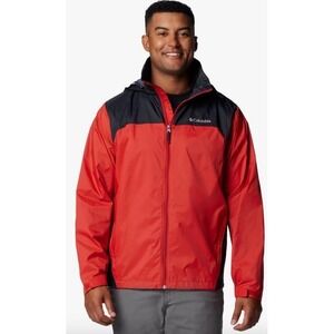 NWT Columbia Men's Glennaker Lake II Rain Jacket Large Red/Black